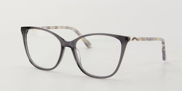 Women Urban Eyeglasses:  Chelsea - Grey - SpaceSMART Eye Clinic (Diagonal View)